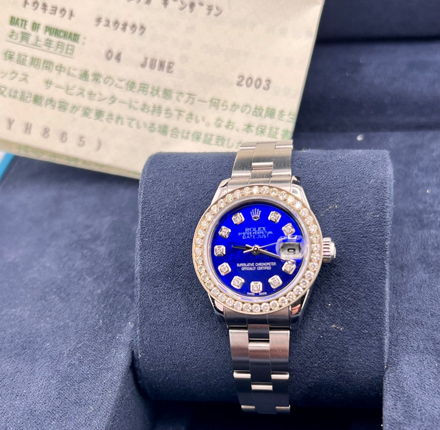 Rolex Lady-Datejust 26mm 79160 Paper rolex 2003 Custom diamond
