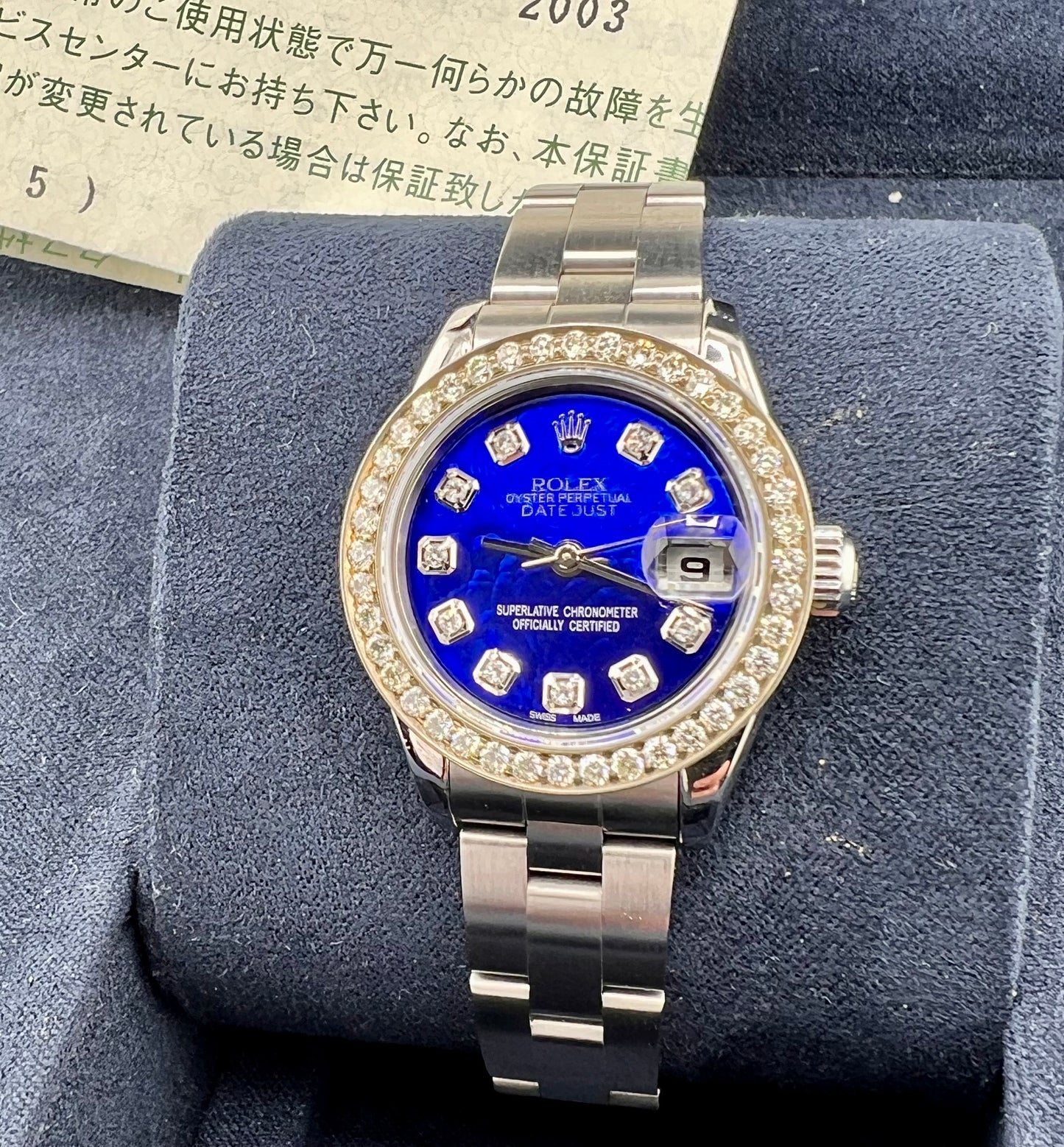 Rolex Lady-Datejust 26mm 79160 Paper rolex 2003 Custom diamond