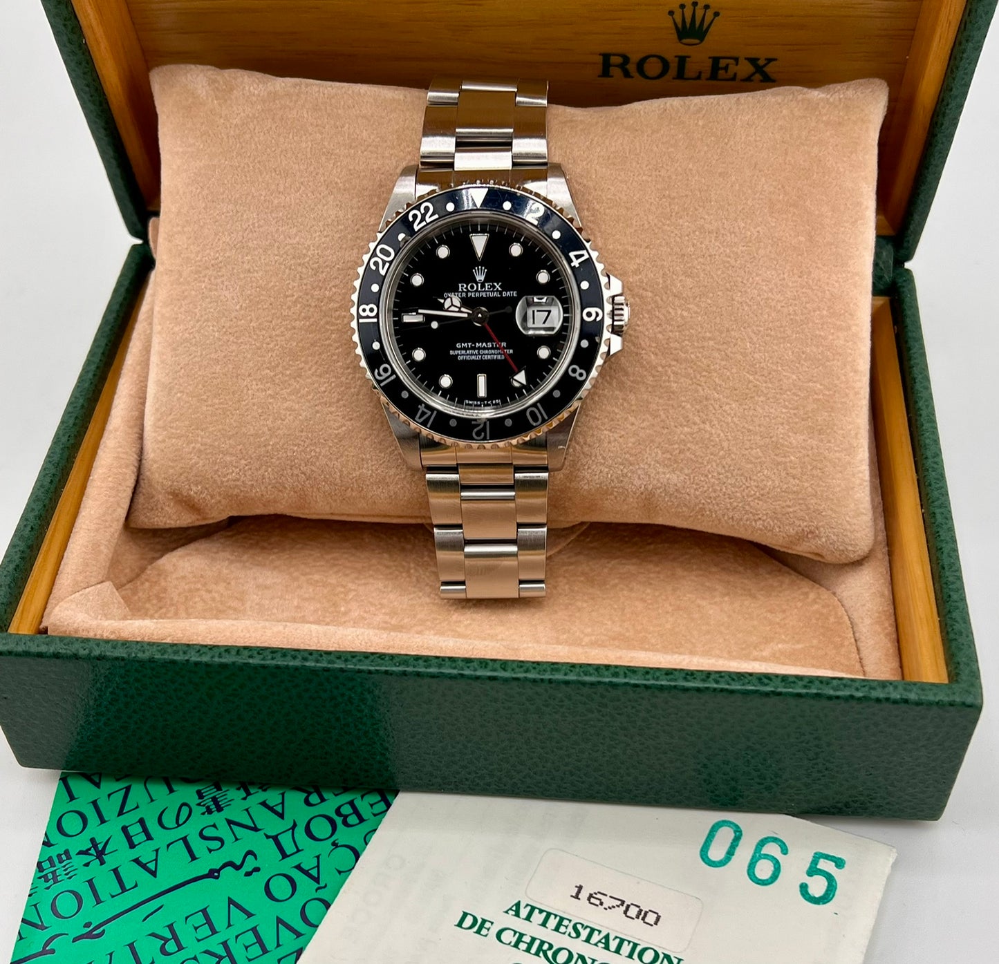 Rolex GMT-Master I 16700 Box&Paper Ita 1996