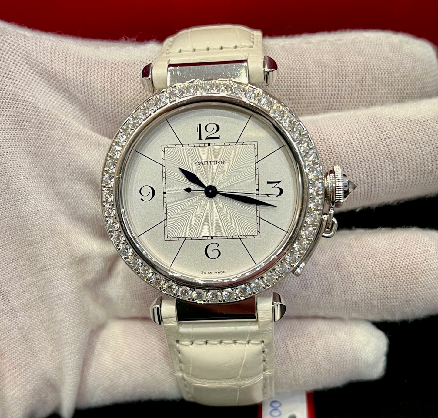 Cartier Pasha 2765 NOS 42mm White Gold Diamond Bezel factory