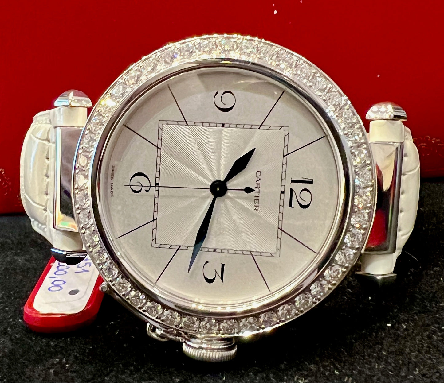 Cartier Pasha 2765 NOS 42mm White Gold Diamond Bezel factory