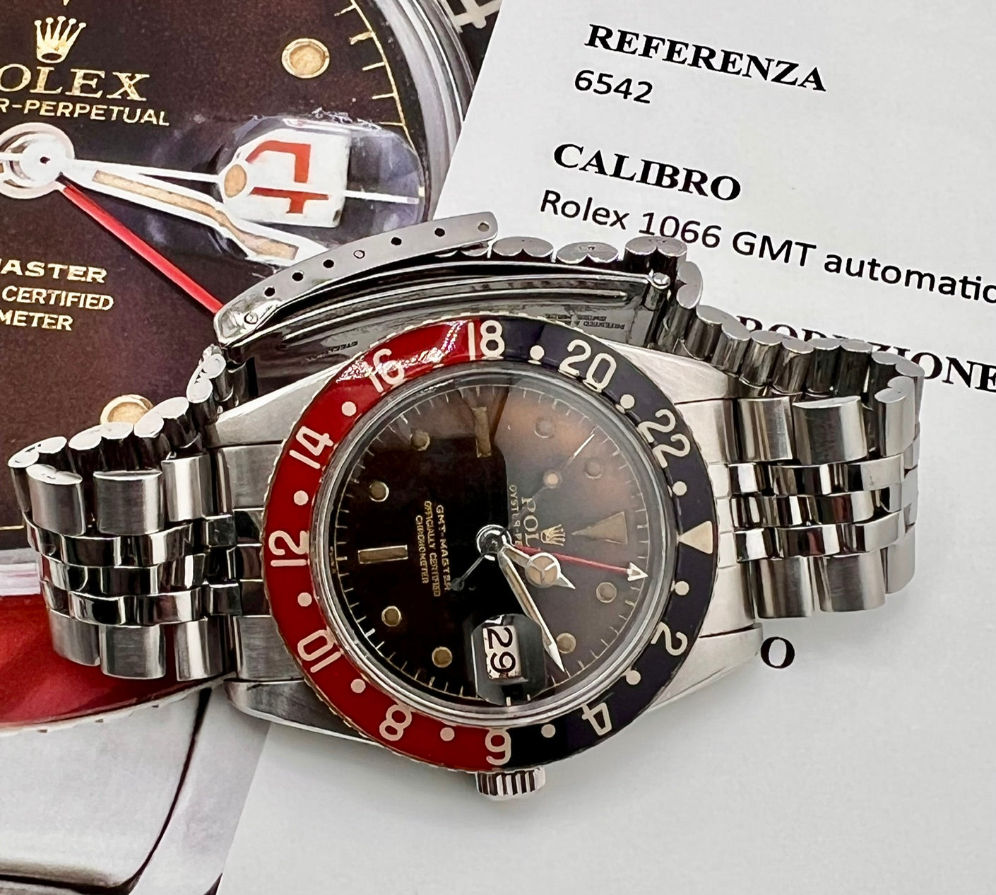 Rolex GMT-Master 6542 Brown ''Bachelite'' 1959 Expertise