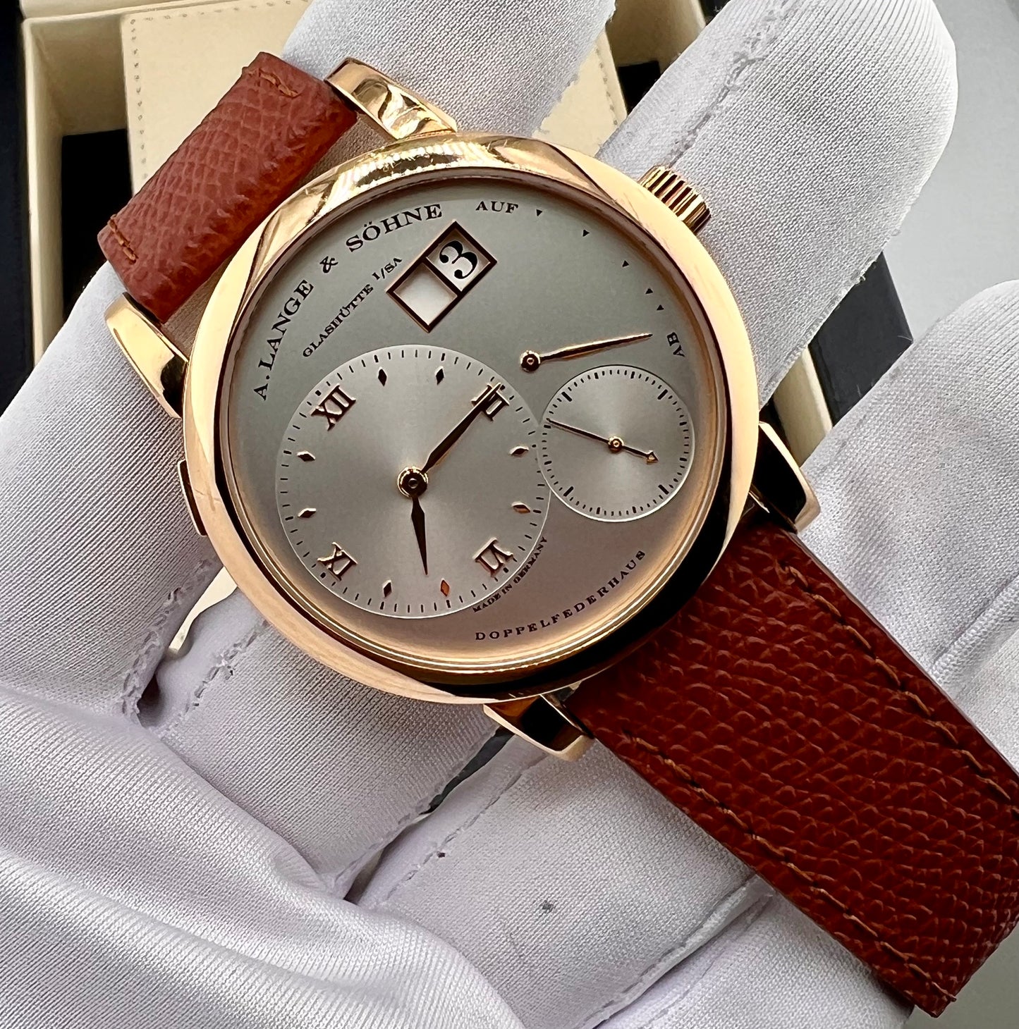 A. Lange & Söhne Lange 1 101.032 38,5mm Rose Gold Full Set 2006 Ita