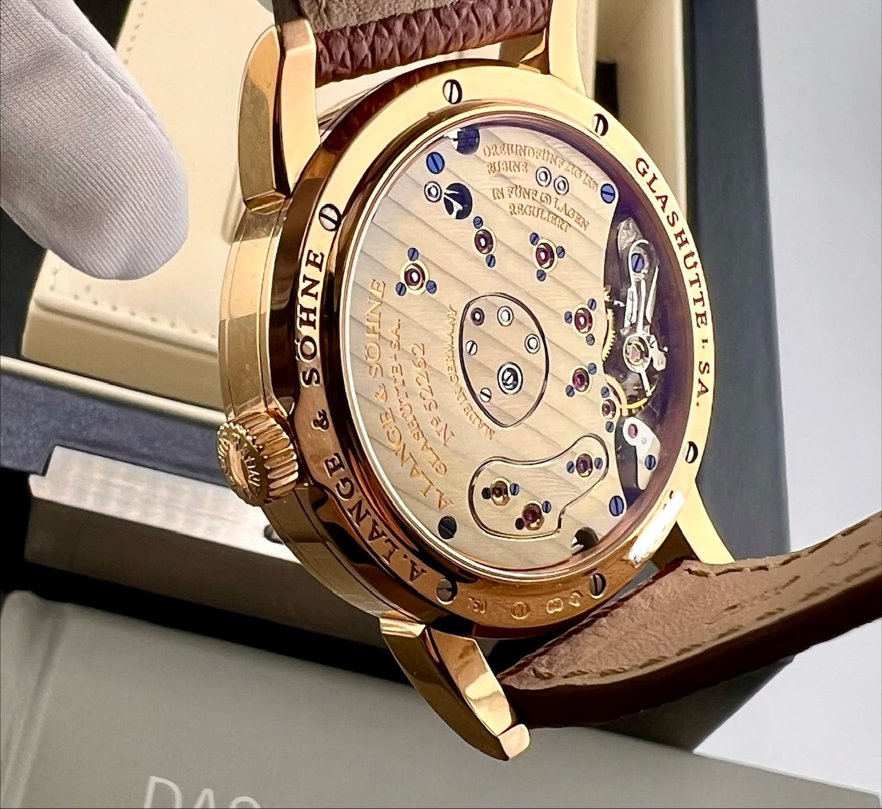 A. Lange & Söhne Lange 1 101.032 38,5mm Rose Gold Full Set 2006 Ita