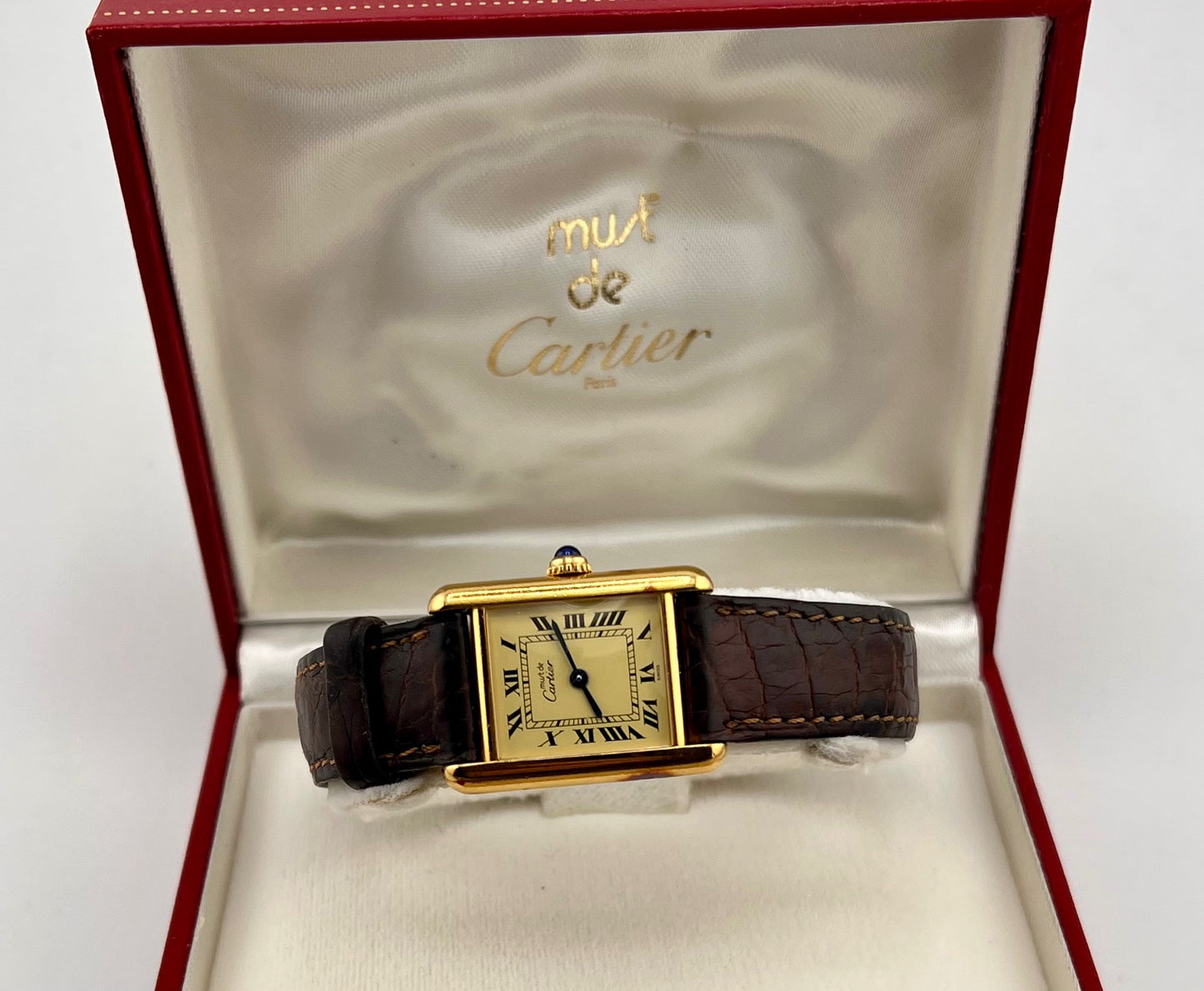 Cartier Tank Vermeil 5057001 Full Set argent