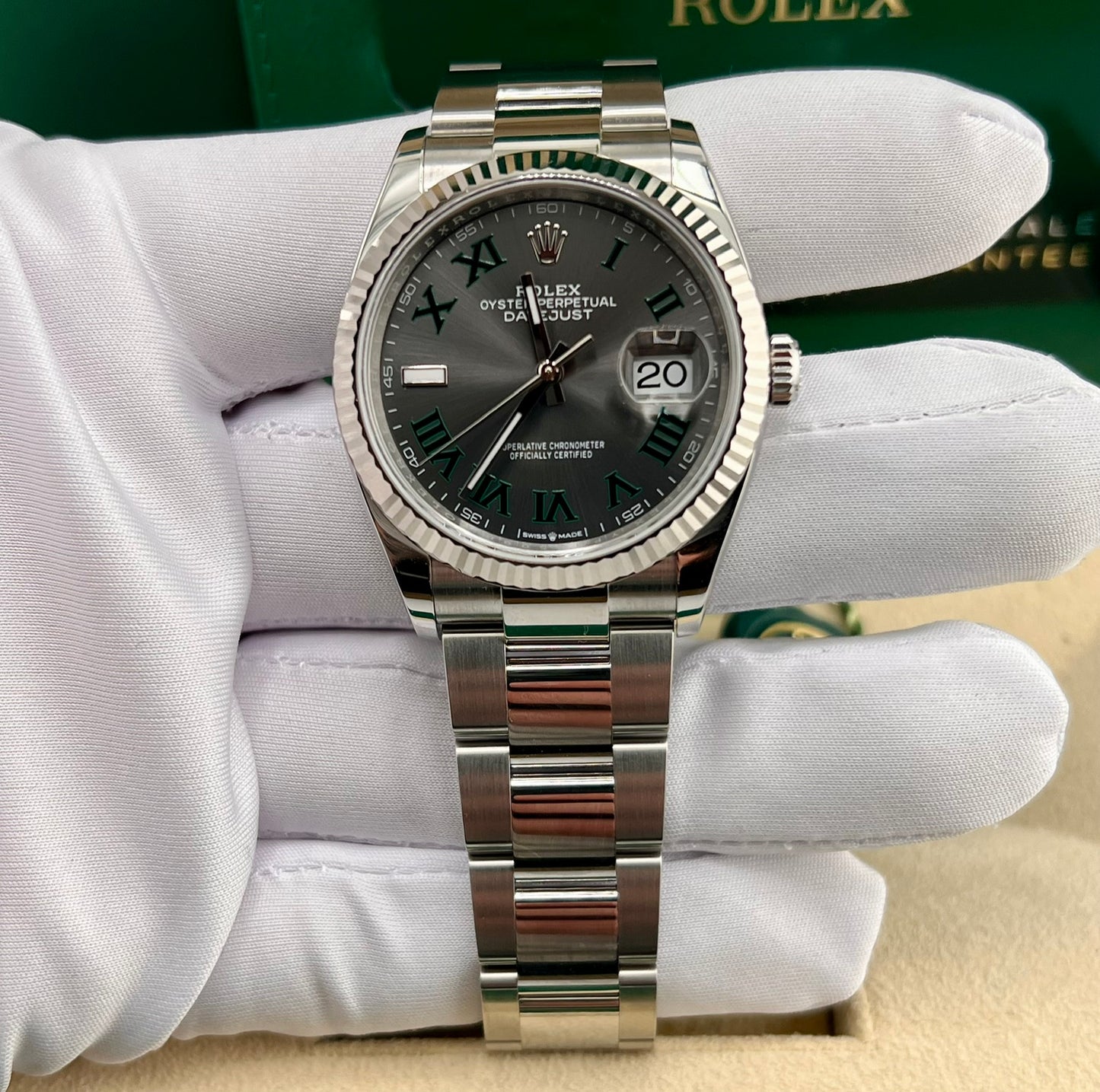 Rolex Datejust 36mm 126234 Wimbledon Oyster 2025 like new