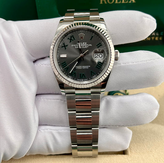 Rolex Datejust 36mm 126234 Wimbledon Oyster 2025 like new