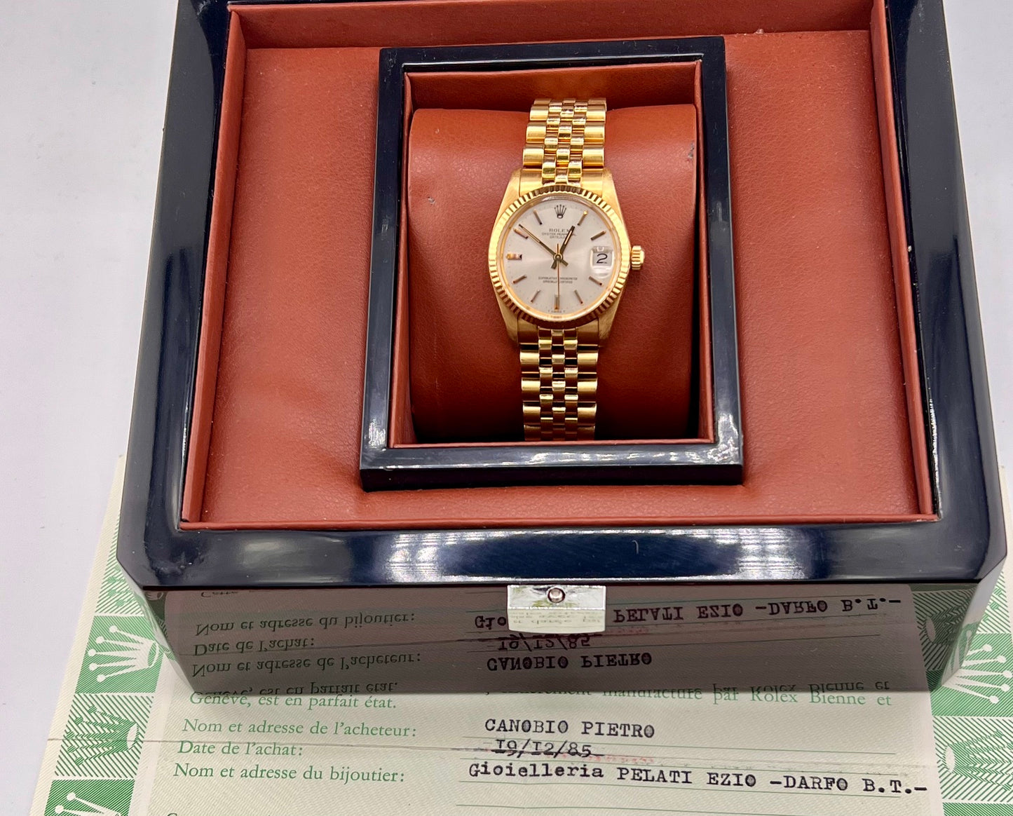 Rolex Datejust 31mm Boy 6827 Jubilèe 1985 Paper Rolex Ita No Box