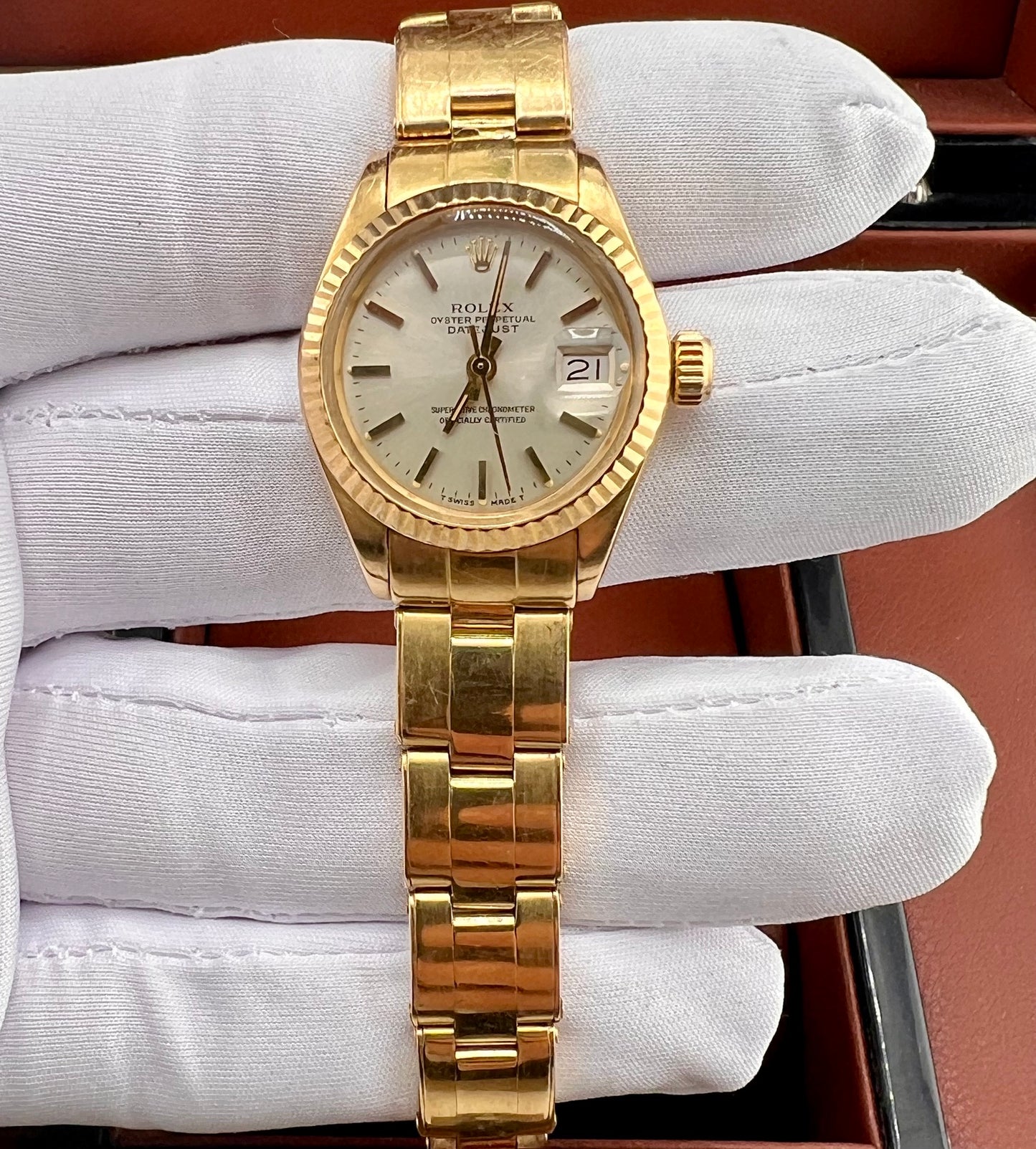 Rolex Lady-Datejust 6917 26mm Plexiglass 1974 oyster only watch