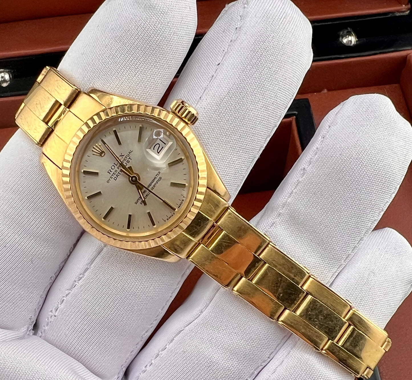 Rolex Lady-Datejust 6917 26mm Plexiglass 1974 oyster only watch