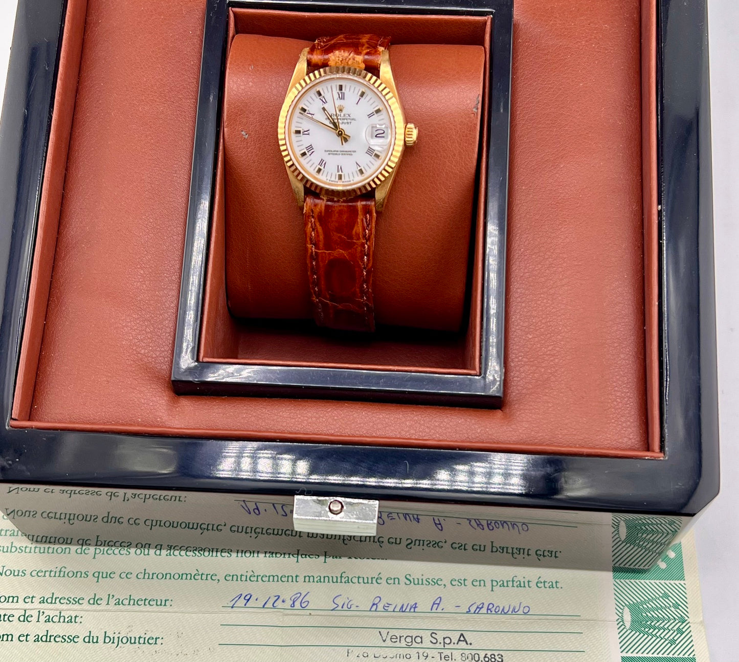 Rolex Datejust 31mm 68278 Boy Paper Rolex No Box 1986 Ita