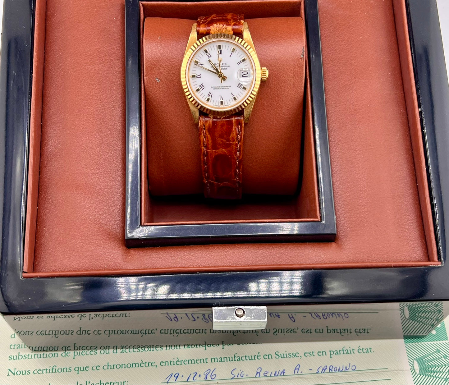 Rolex Datejust 31mm 68278 Boy Paper Rolex No Box 1986 Ita