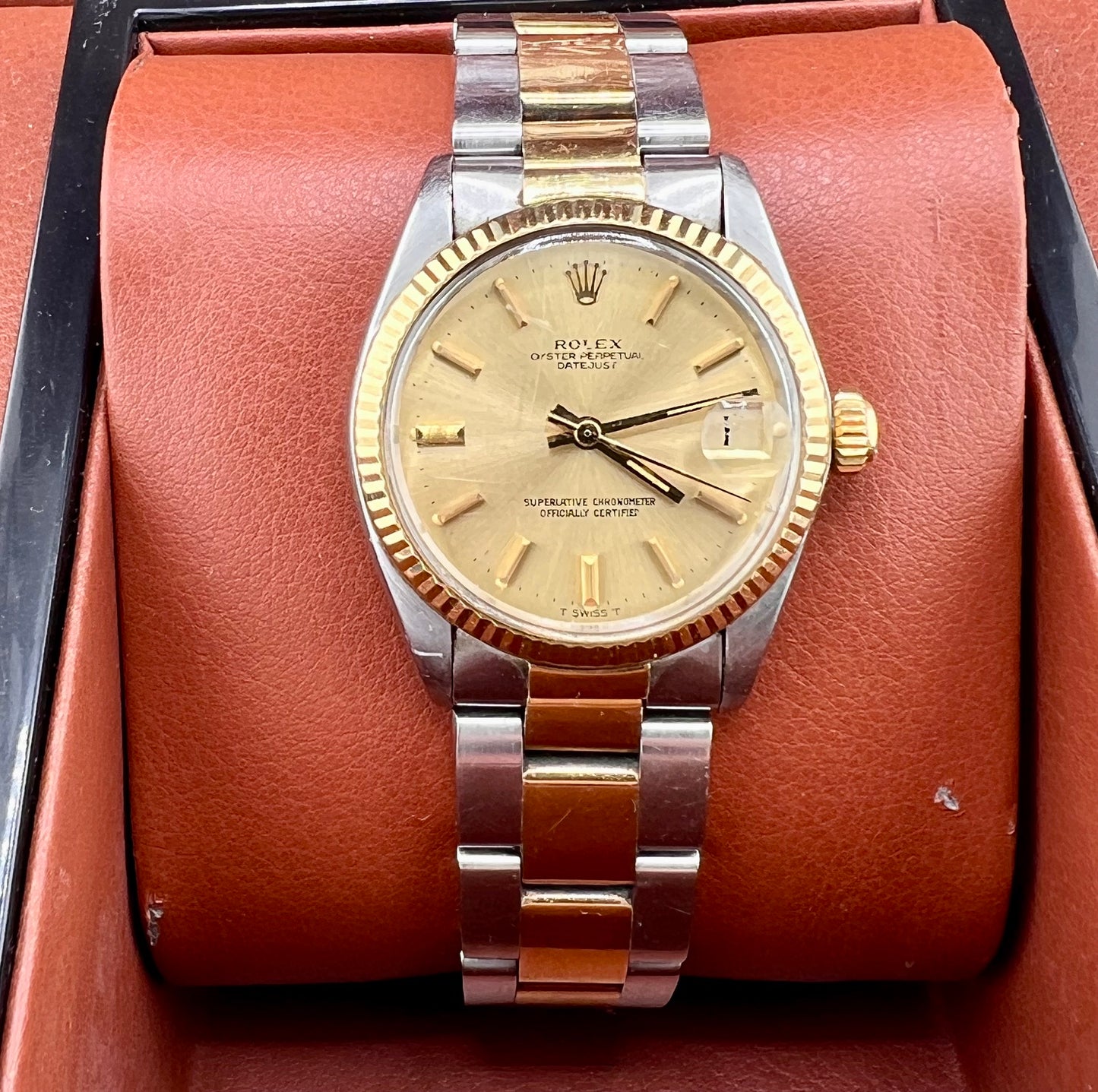 Rolex Datejust 31mm 6827 Boy Champagne Dial Oyster 1977 only watch
