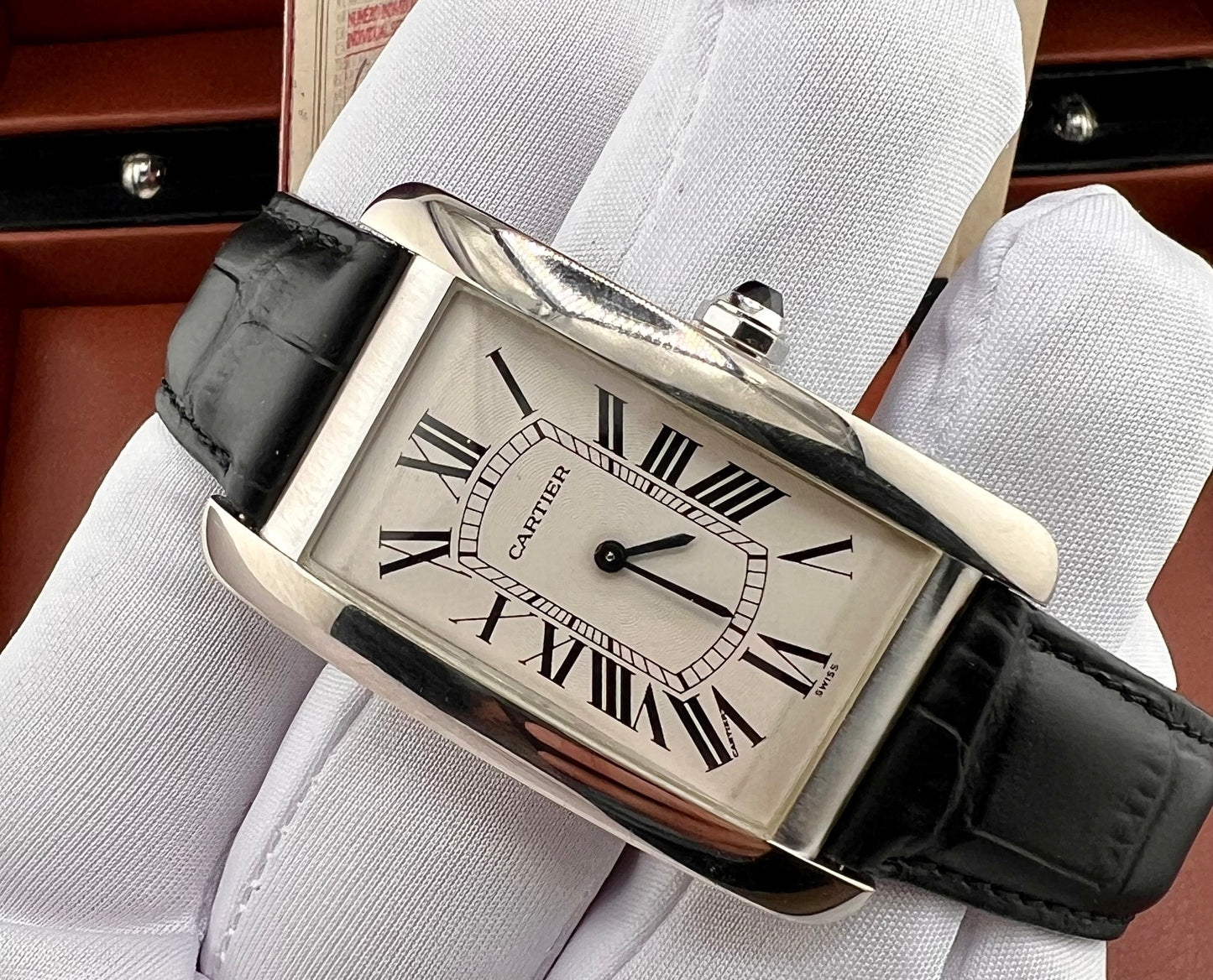 Cartier Tank Americaine 1736 Paper Cartier No Box 1994 26X45mm