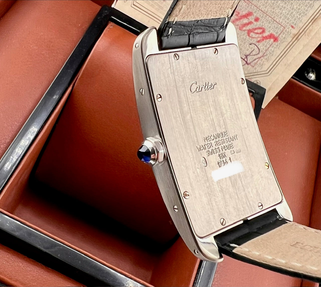 Cartier Tank Americaine 1736 Paper Cartier No Box 1994 26X45mm