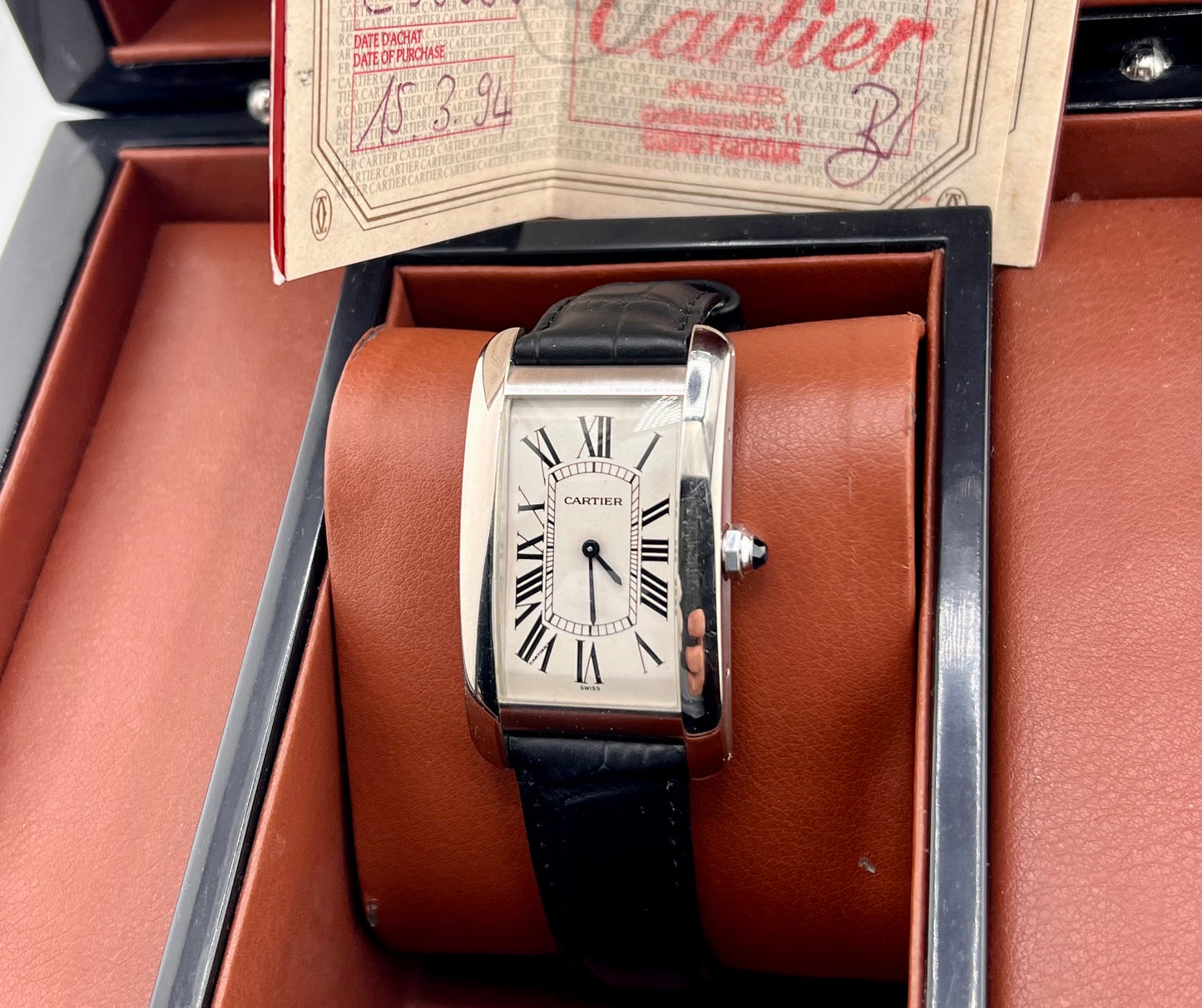 Cartier Tank Americaine 1736 Paper Cartier No Box 1994 26X45mm