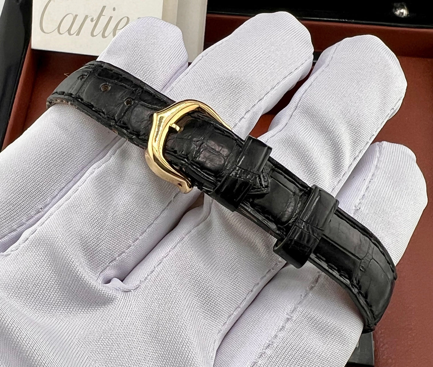 Cartier Tank Americaine 1710 Yellow Gold Paper Cartier No Box 19X35mm