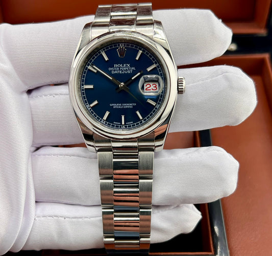 Rolex Datejust 36mm 116200 Blue Dial Oyster 2007 only watch
