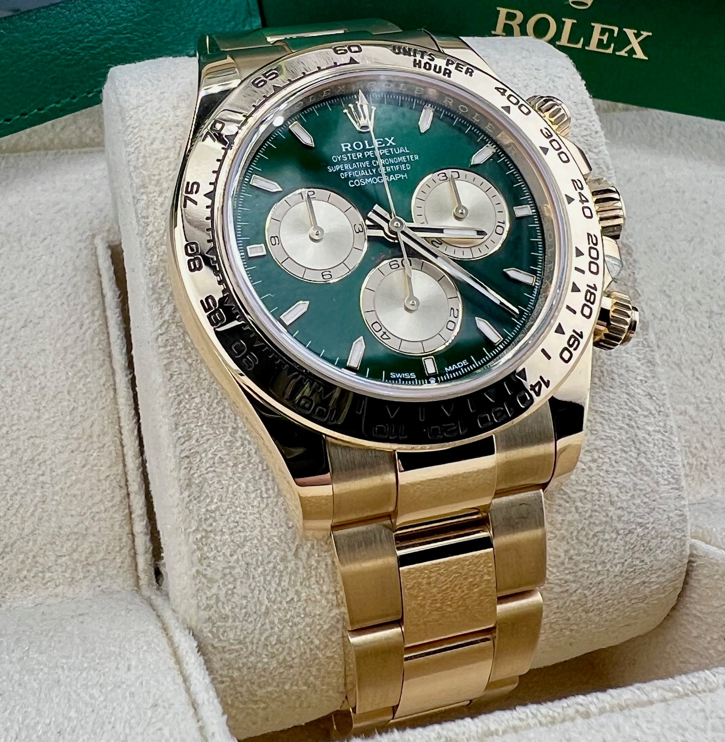 Rolex Cosmograph Daytona 125608 Green Dial 2025 like new