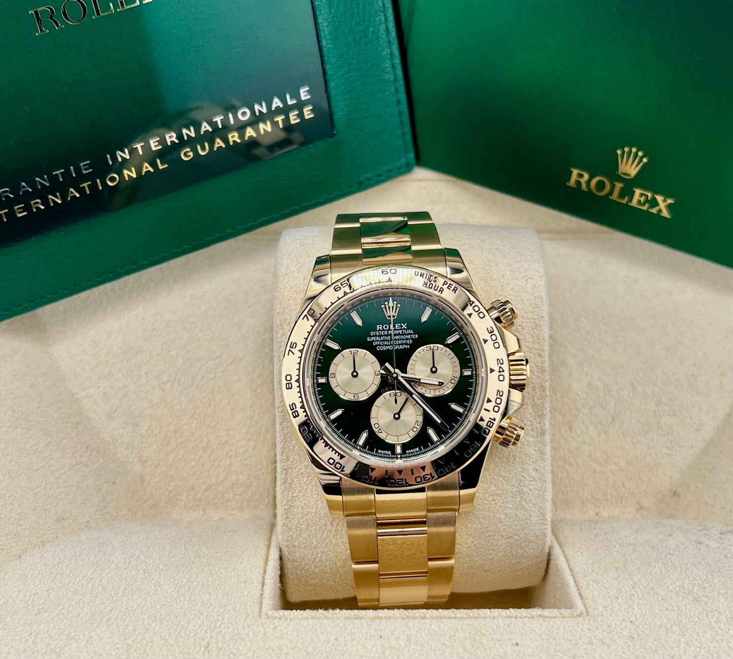 Rolex Cosmograph Daytona 125608 Green Dial 2025 like new