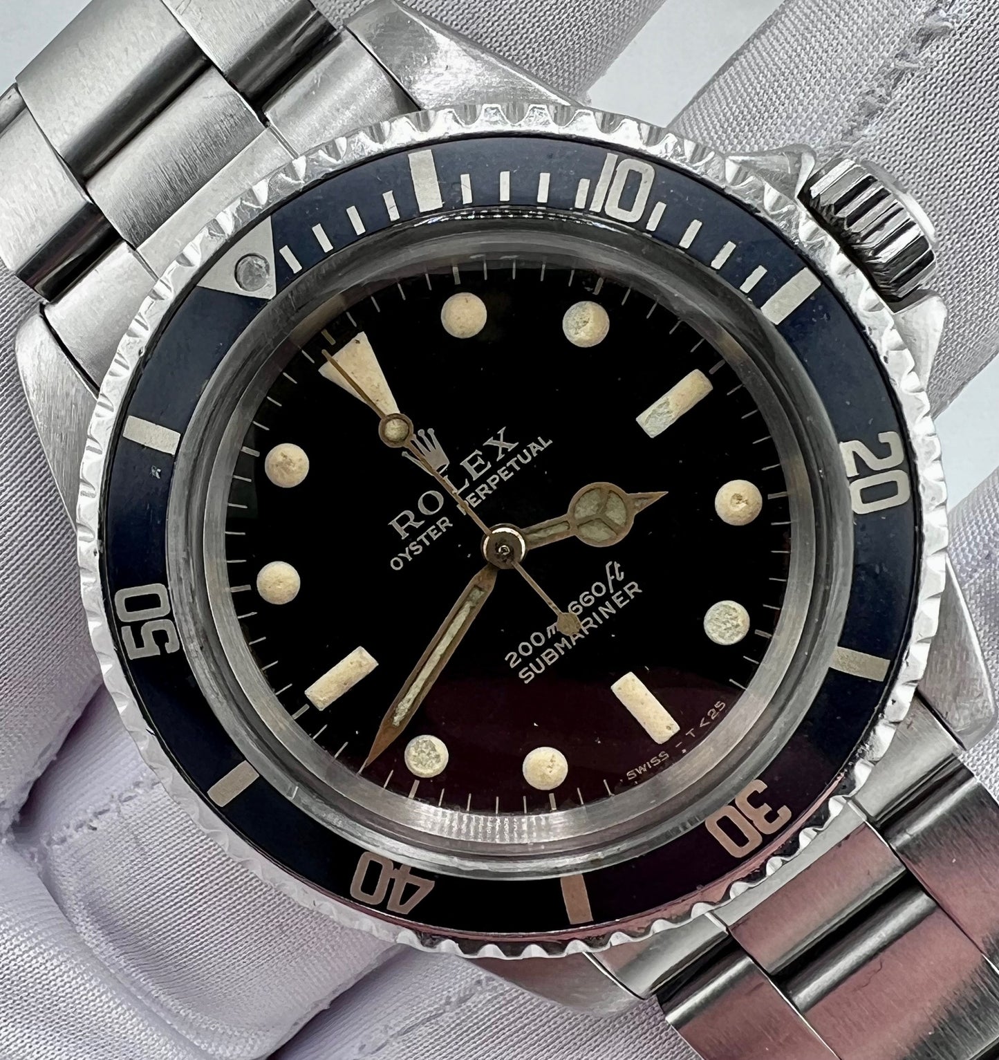 Rolex Submariner 5513 Gilt 1964 , Bracciale Successivo (1988) Dial Ritriziato