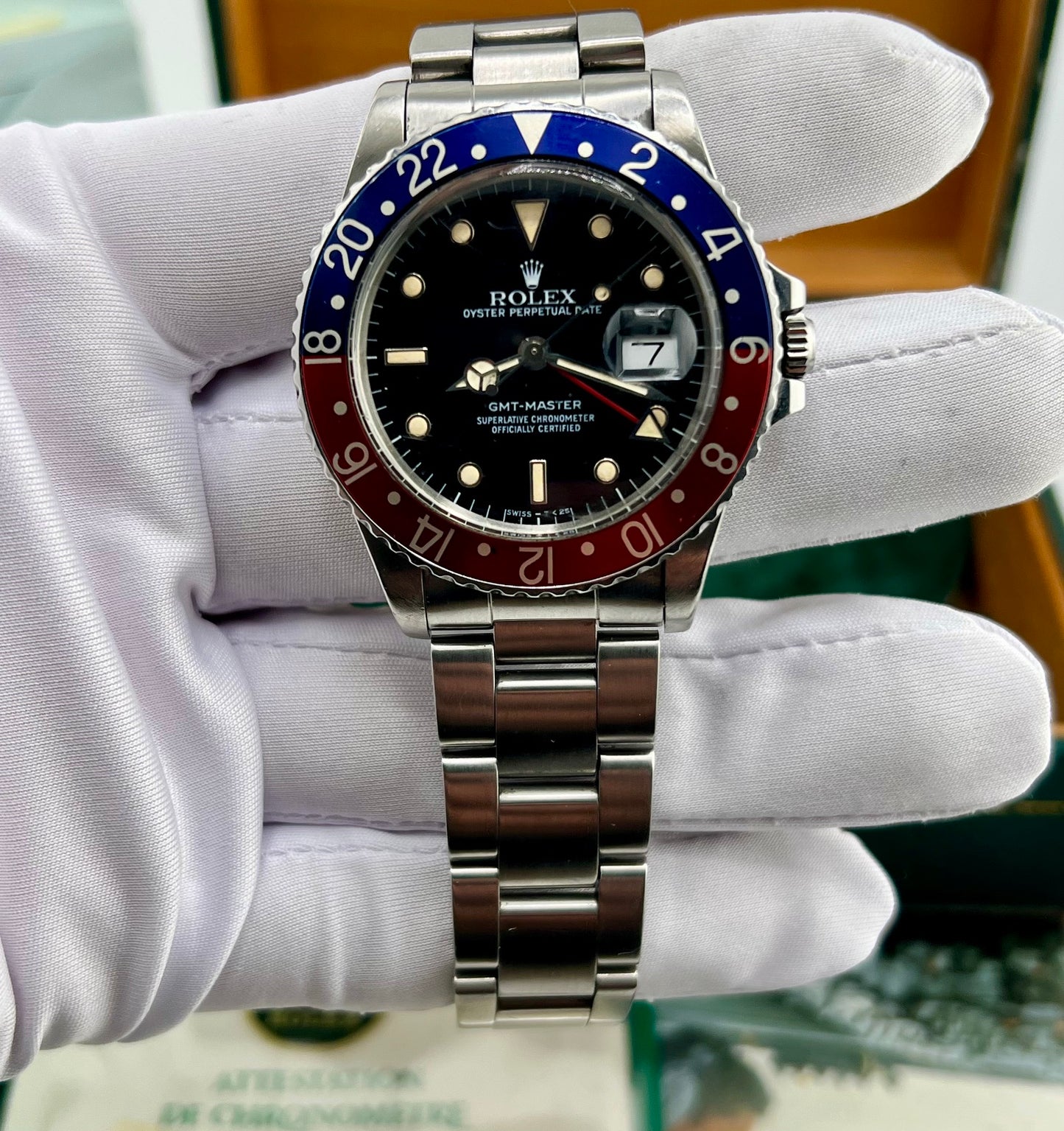 Rolex GMT-Master 16750 Pepsi Full Set 1987 ITA