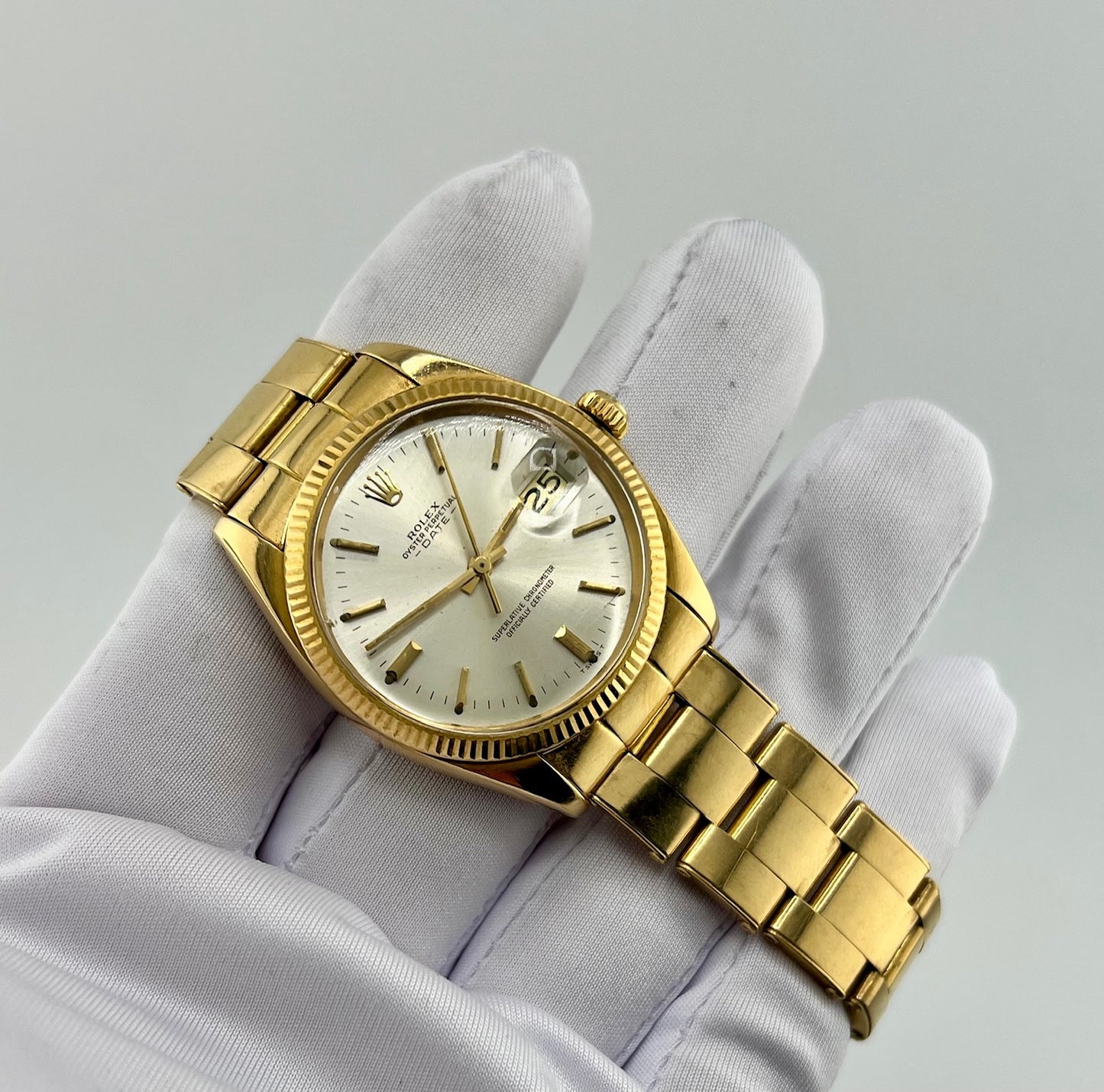 Rolex Oyster Perpetual 34mm 1503 Yellow Gold 18kt 1977 only watch solo orologio