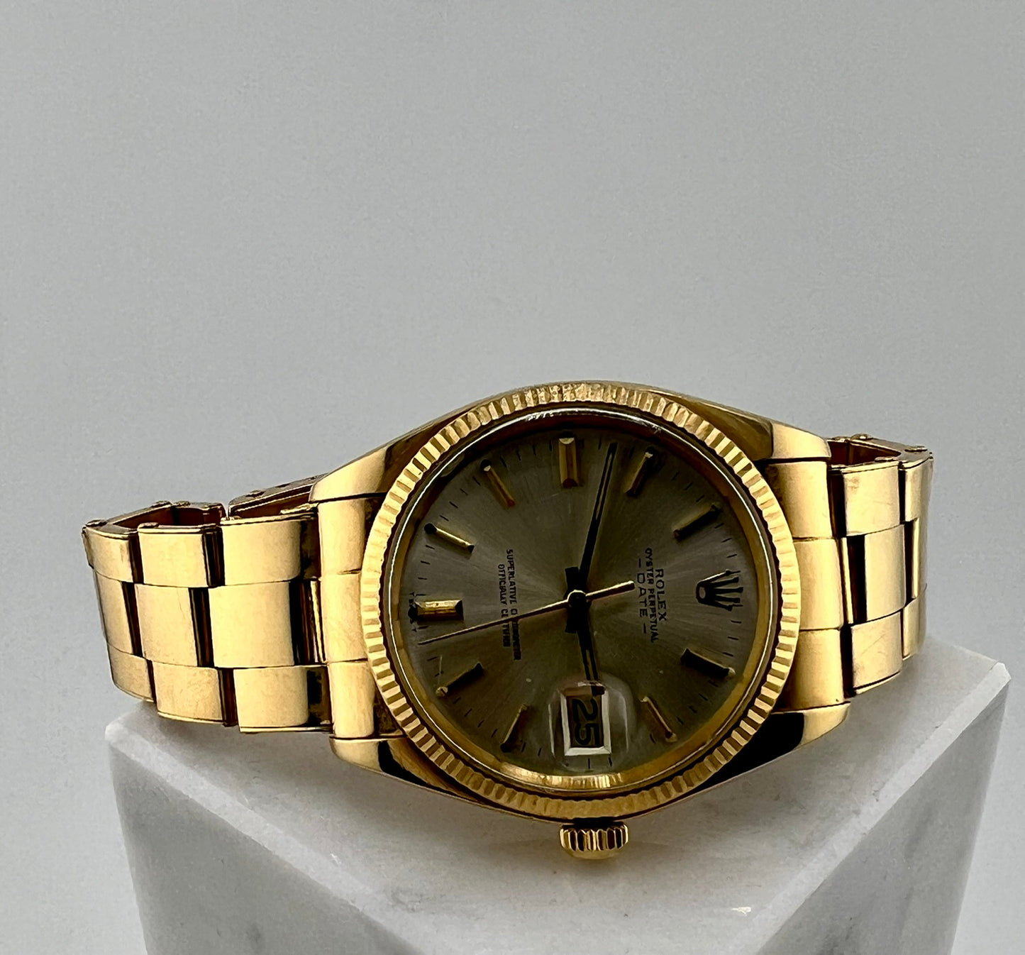 Rolex Oyster Perpetual 34mm 1503 Yellow Gold 18kt 1977 only watch solo orologio