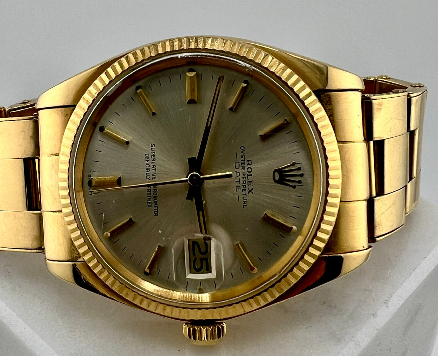 Rolex Oyster Perpetual 34mm 1503 Yellow Gold 18kt 1977 only watch solo orologio