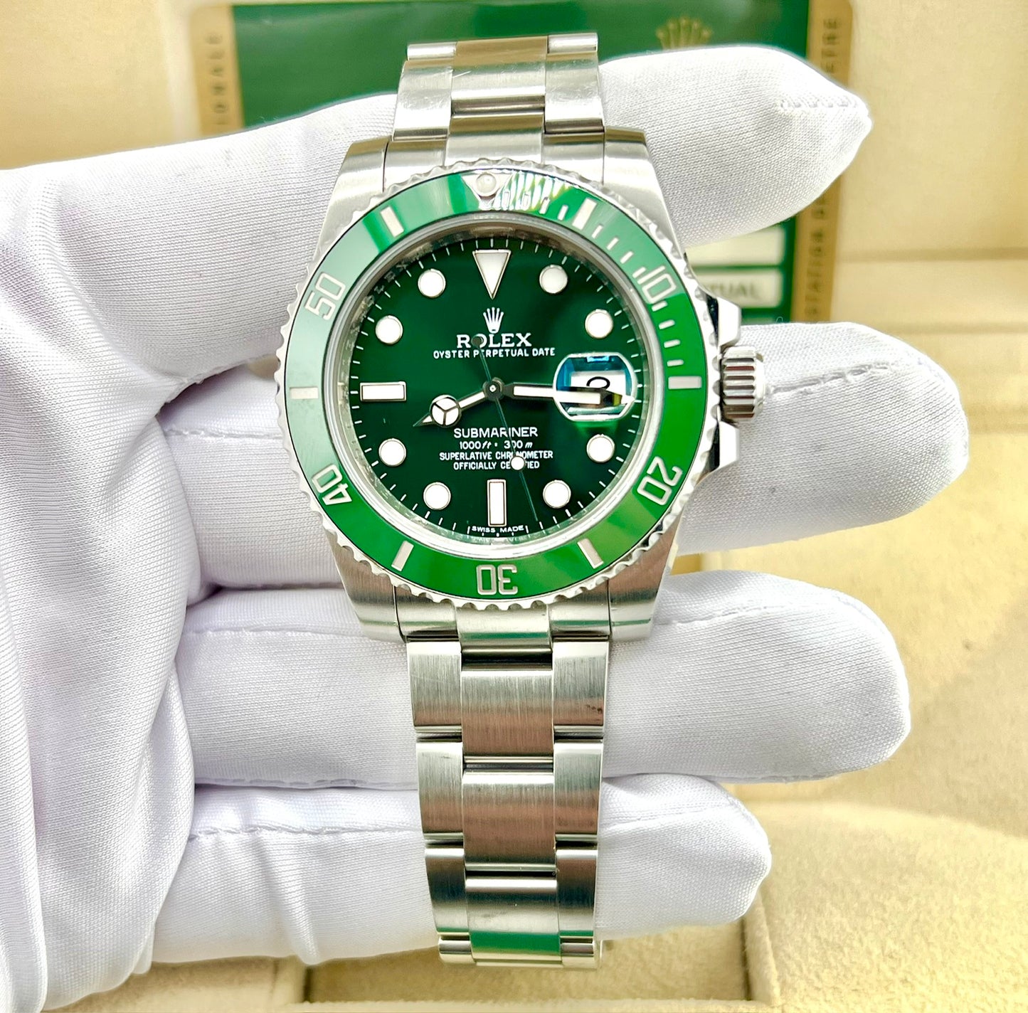 Rolex Submariner Date 116610LV ''Hulk'' 2012 Box&Paper (Arabia Saudita)