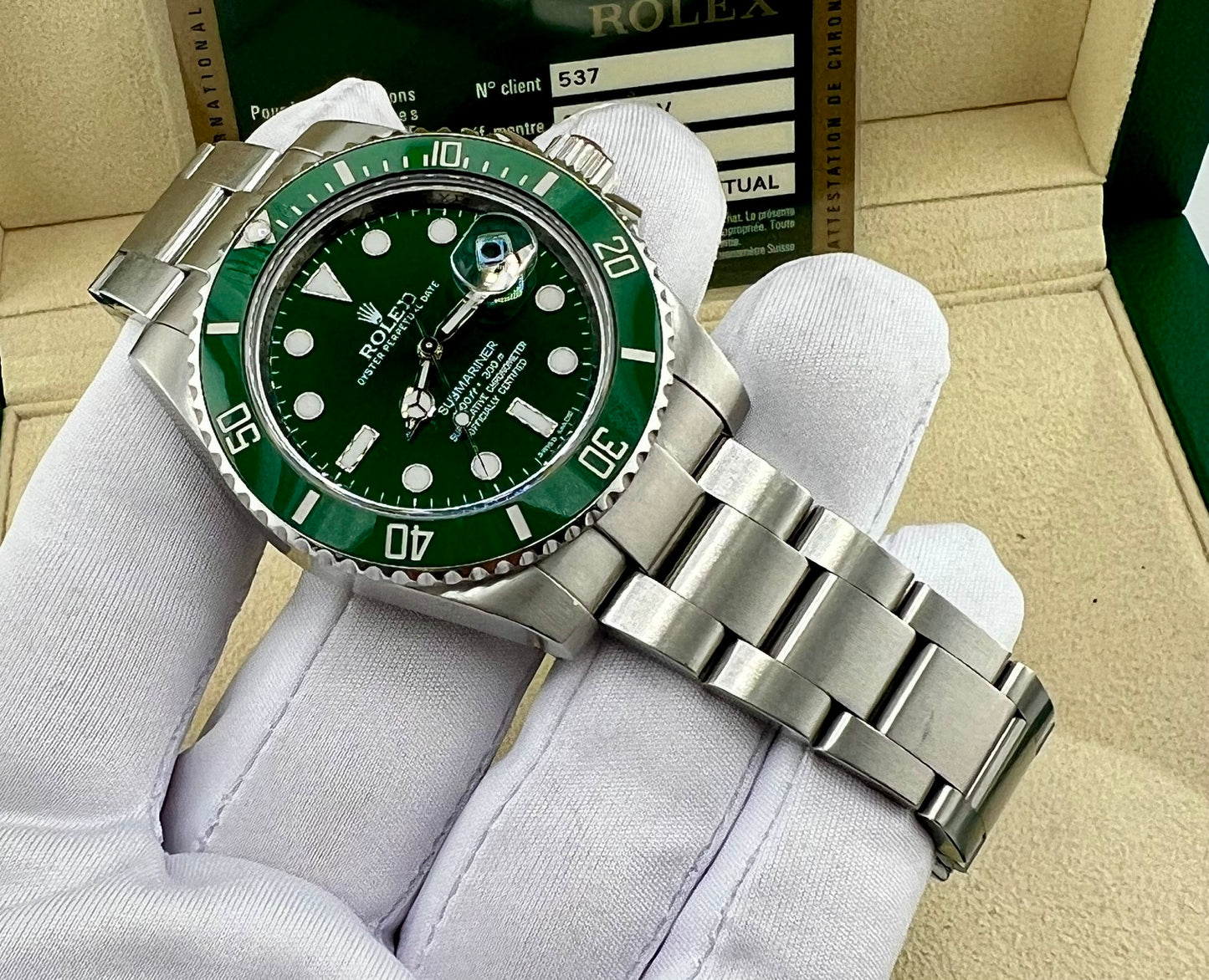 Rolex Submariner Date 116610LV ''Hulk'' 2012 Box&Paper (Arabia Saudita)