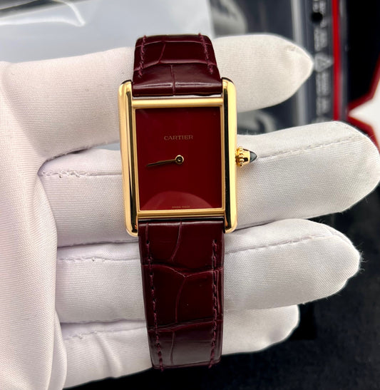 Cartier Tank Louis Cartier Large Red Full Set New 2026